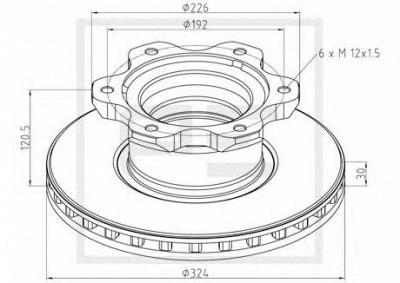 PE AUTOMOTIVE 01666100a -  Тормозной диск